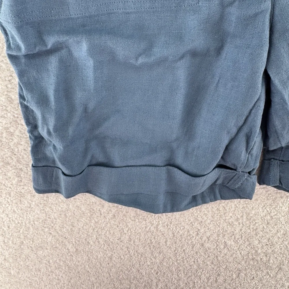 Denim & Co Naturals Regular Linen Blend Shorts XS Blue